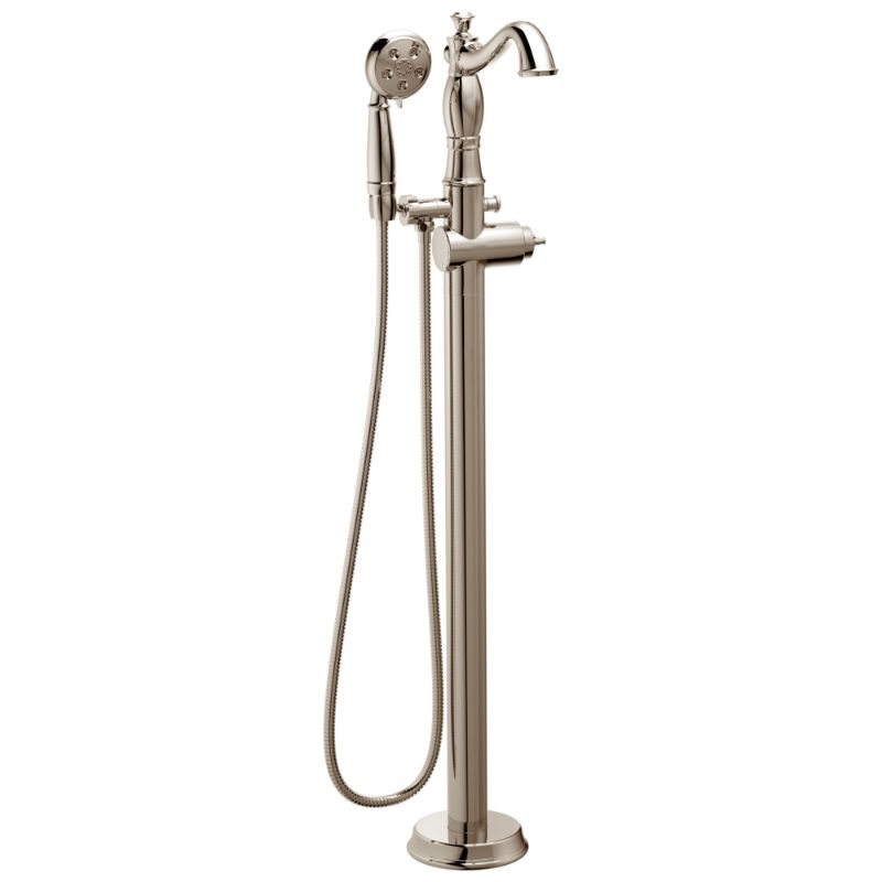 Cassidy Freestanding Roman Tub Filler in Polished Nickel - Less Handle