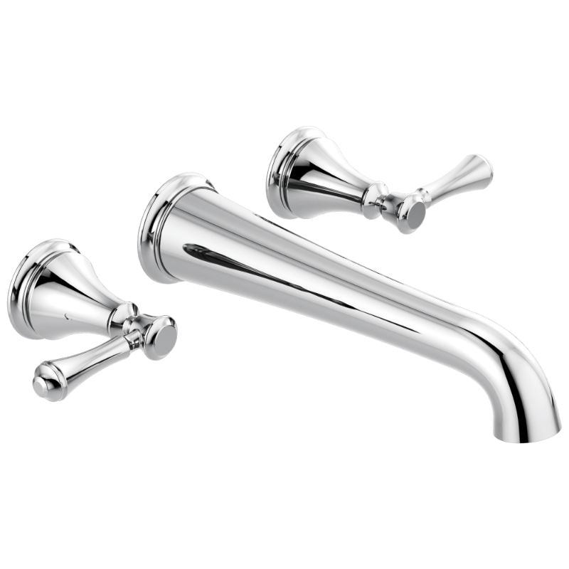 Cassidy Two-Handle Wall Mount Tub Filler in Chrome