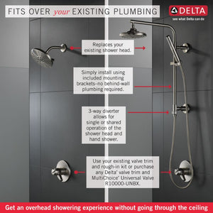 Universal Showering Components Shower Column in Chrome
