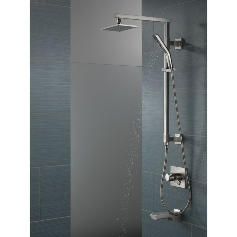 Universal Showering Components Angular Shower Column in Stainless