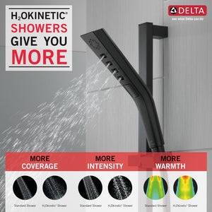 Universal Showering Components Hand Shower Faucet in Matte Black with Slide Bar