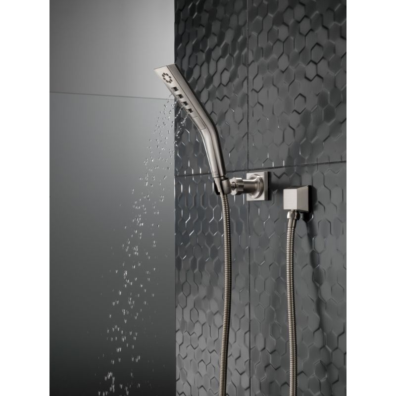Universal Showering Components Wall Mount 10.5' Hand Shower Faucet in Stainless - 3 Spray Settings