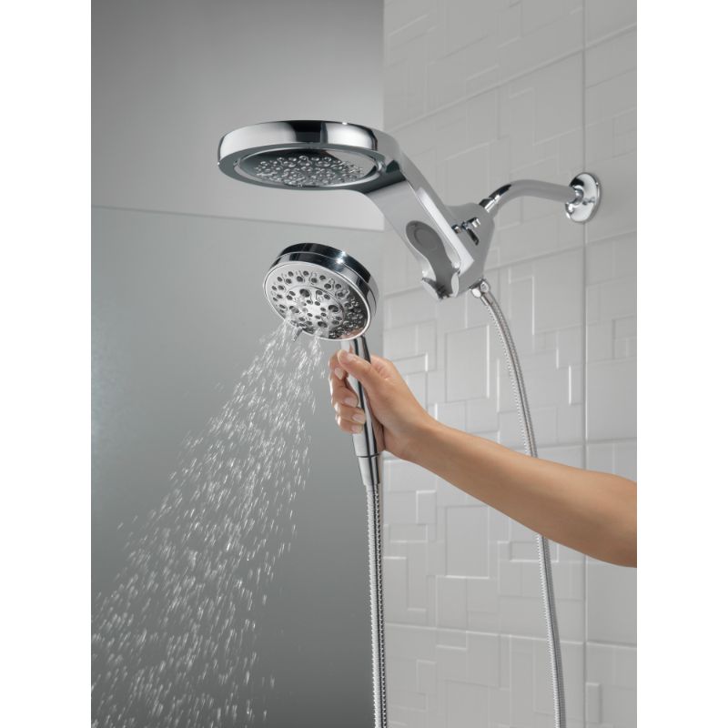 Universal Showering Components 2.5 gpm Showerhead in Chrome - Pull Down Hand Shower