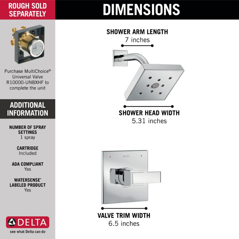 Ara Single-Handle 4.5' Shower Only Faucet in Matte Black