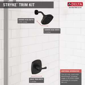 Stryke Single-Handle Shower Only Faucet in Matte Black