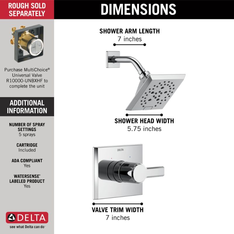 Pivotal Single-Handle Shower Only Faucet in Chrome