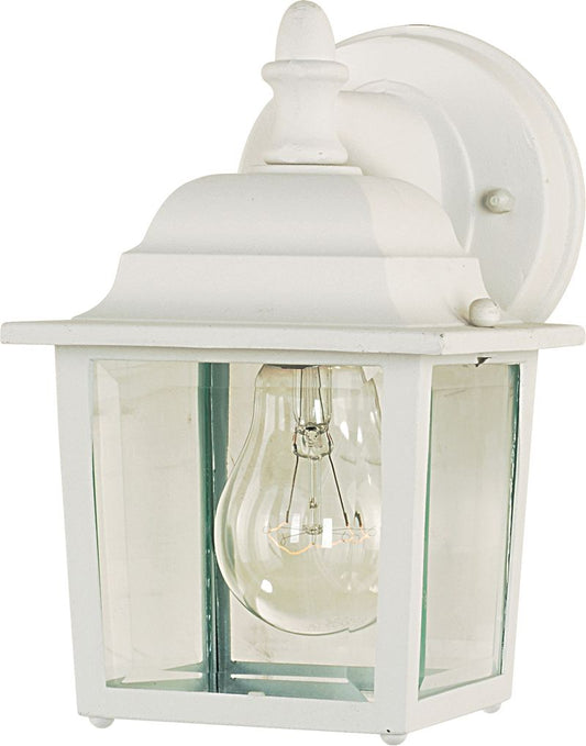 Builder Cast 8.5" Single Light Outdoor Wall Mount in White