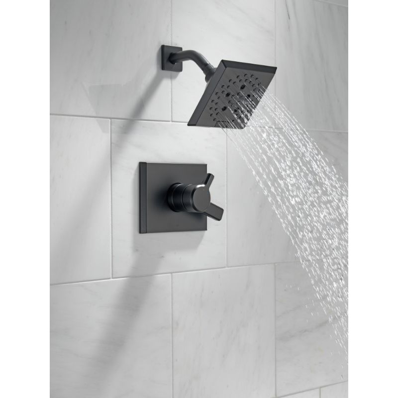 Pivotal Single-Handle Shower Only Faucet in Matte Black with Volume & Temperature Control