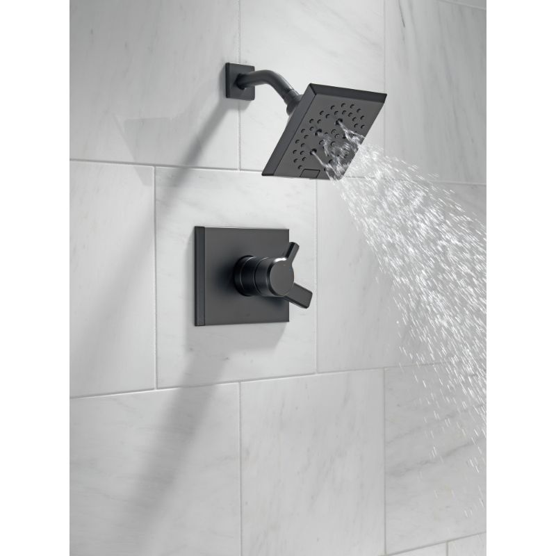 Pivotal Single-Handle Shower Only Faucet in Matte Black with Volume & Temperature Control