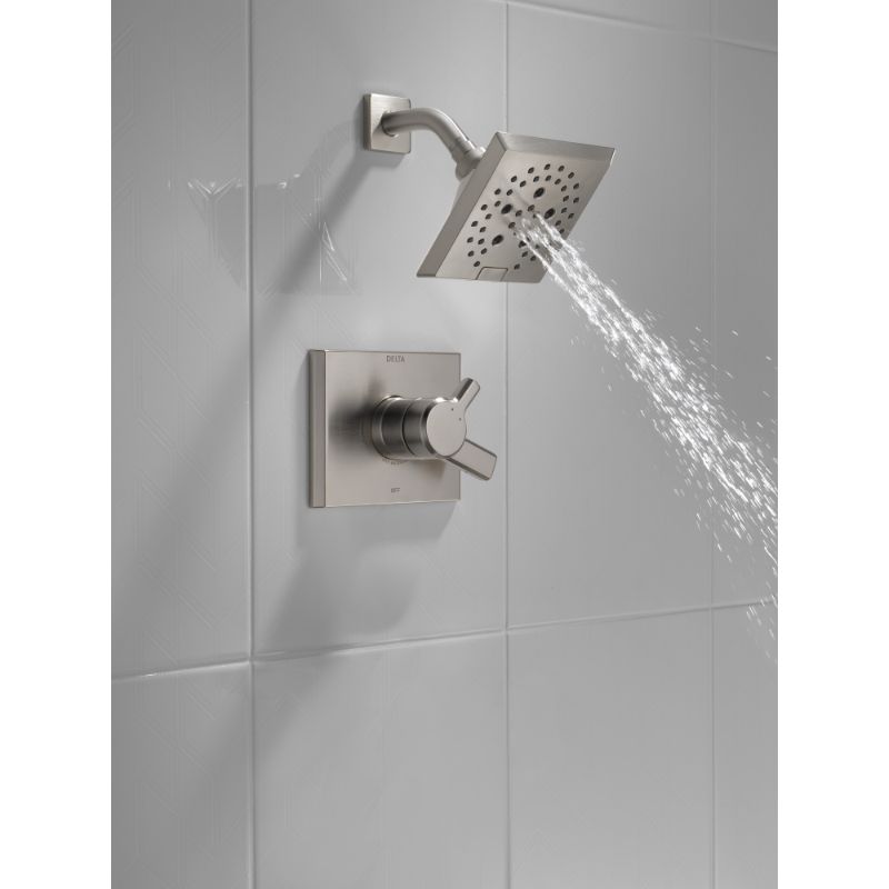 Pivotal Single-Handle Shower Only Faucet in Stainless with Volume & Temperature Control