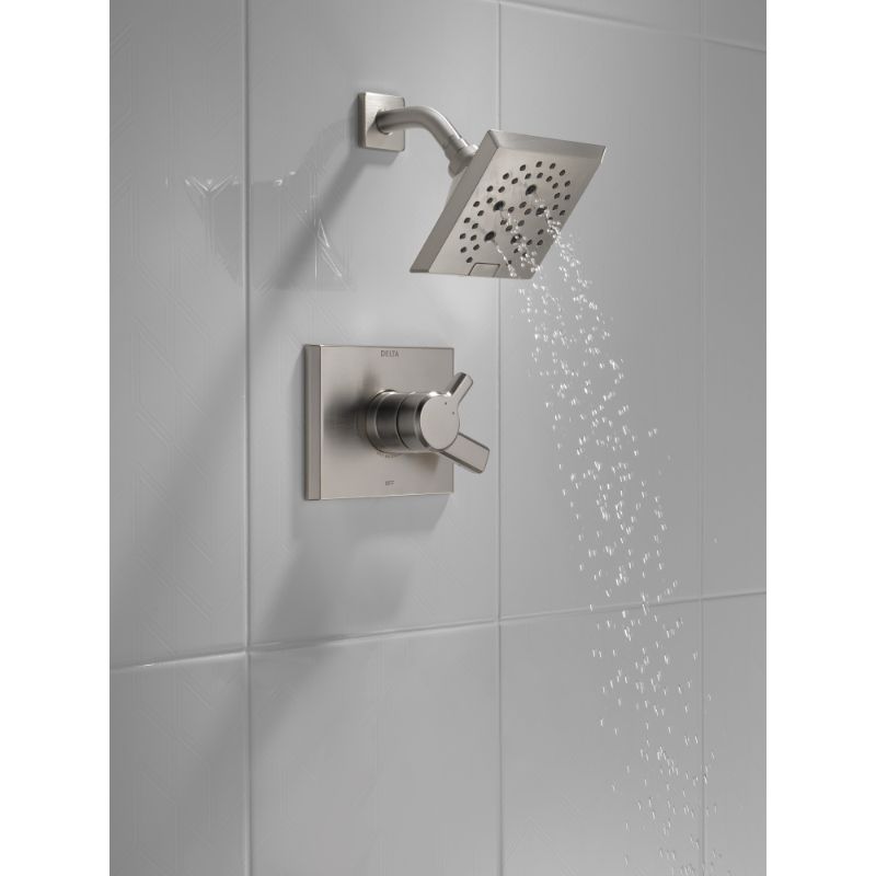 Pivotal Single-Handle Shower Only Faucet in Stainless with Volume & Temperature Control