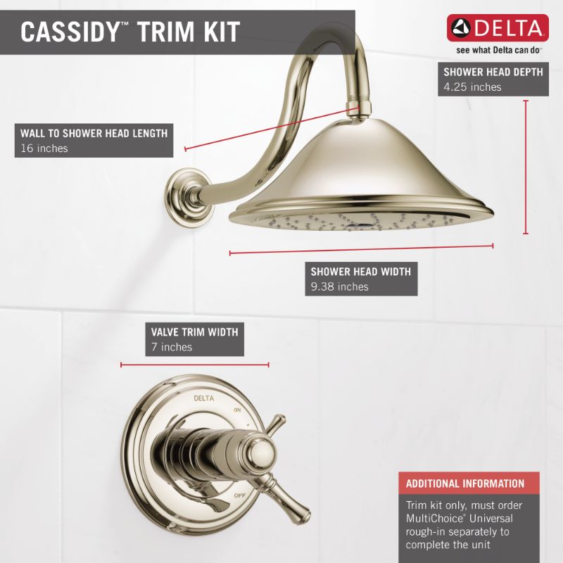 Cassidy Single-Handle Shower Only Faucet in Polished Nickel