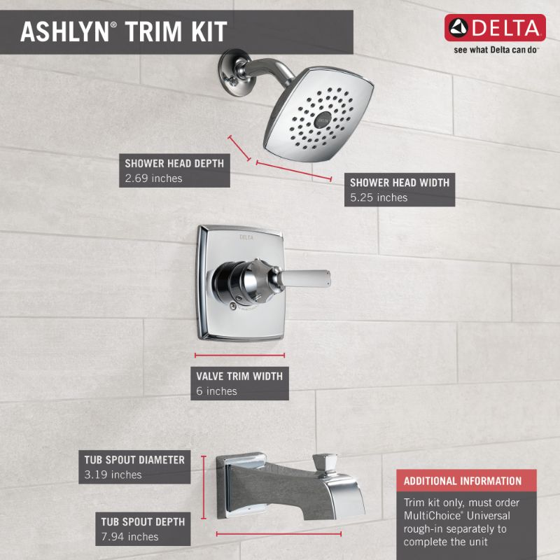Ashlyn Single-Handle Tub & Shower Faucet in Chrome