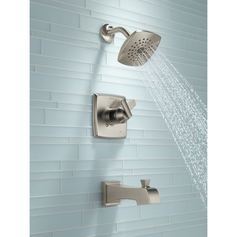 Ashlyn Single-Handle Tub & Shower Faucet in Stainless with Volume & Temperature Control