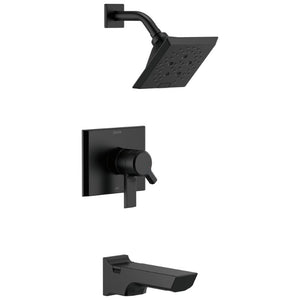 Pivotal Single-Handle Tub & Shower Faucet in Matte Black