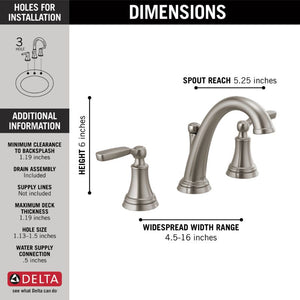 Woodhurst Widespread Vanity Faucet in Stainless