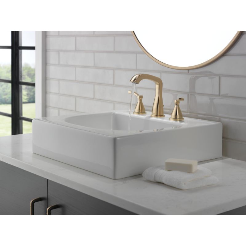 Stryke Widespread Vanity Faucet in Champagne Bronze