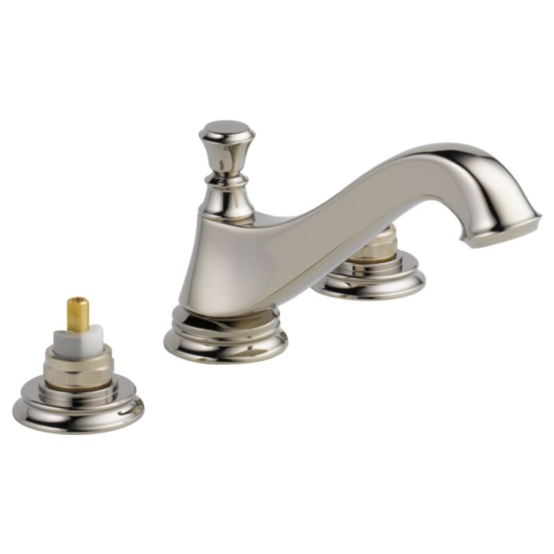 Cassidy Widespread Vanity Faucet in Polished Nickel Without Handles