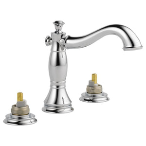 Cassidy Widespread Mid-Height Vanity Faucet in Chrome Without Handles