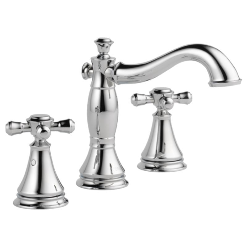 Cassidy Widespread Mid-Height Vanity Faucet in Chrome Without Handles