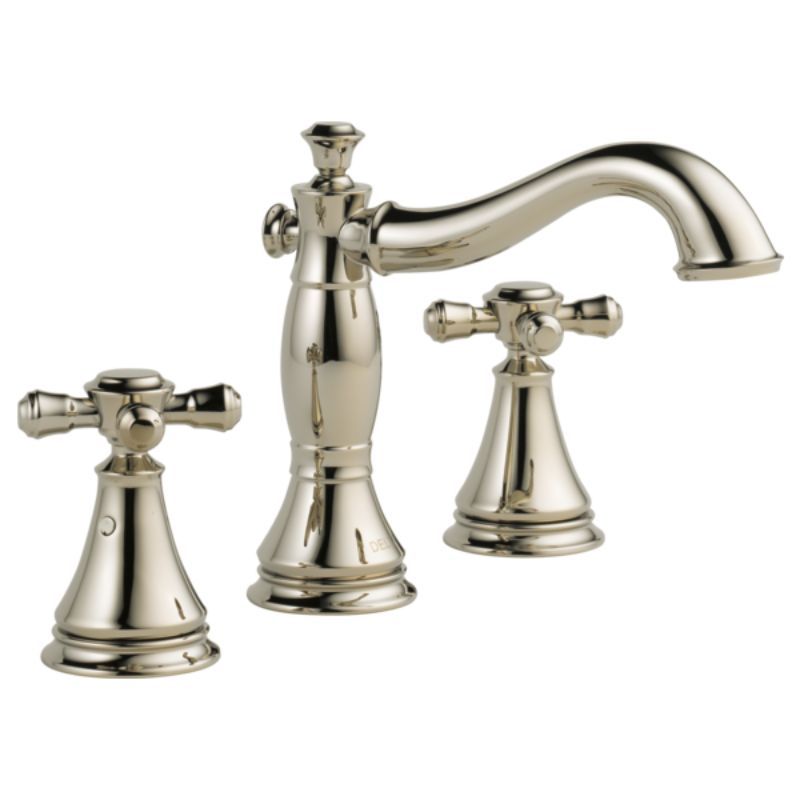 Cassidy Widespread Mid-Height Vanity Faucet in Polished Nickel Without Handles