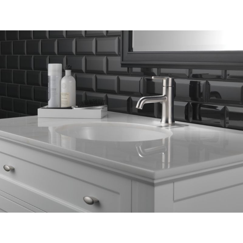 Trinsic Single-Handle Vanity Faucet in Stainless with Pop-Up Drain