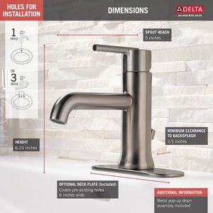 Trinsic Single-Handle Vanity Faucet in Stainless with Pop-Up Drain