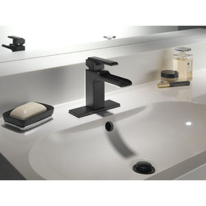 Ara Single-Handle Waterfall Vanity Faucet in Matte Black