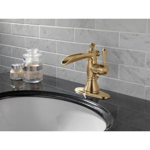Cassidy Single-Handle Waterfall Vanity Faucet in Champagne Bronze