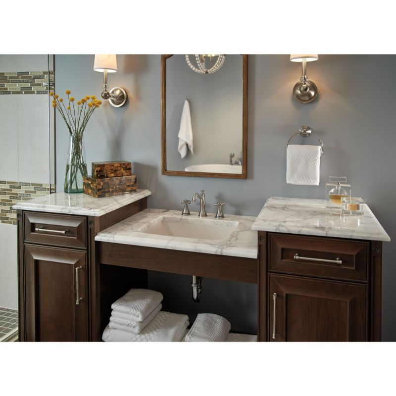 Cassidy Cross Handle Vanity Faucet in Stainless