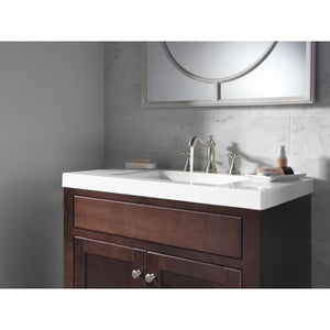 Cassidy Cross Handle Vanity Faucet in Stainless