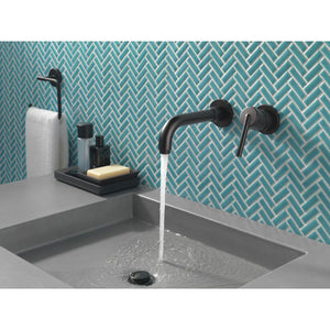 Trinsic Wall Mount Vanity Faucet in Matte Black