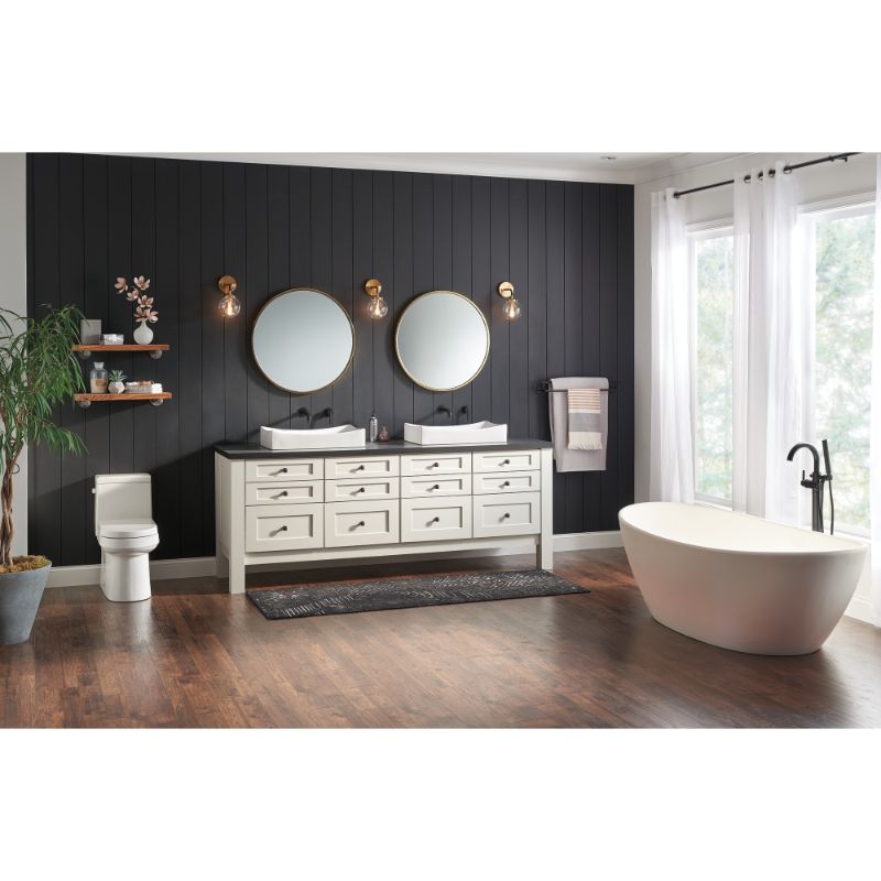 Trinsic Wall Mount Vanity Faucet in Matte Black