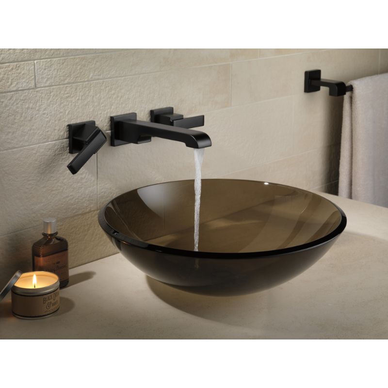 Ara Wall Mount Vanity Faucet in Matte Black