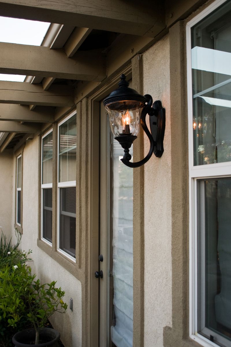 Carriage House DC 9' 2 Light Outdoor Wall Mount Light in Oriental Bronze with 6' Backplate