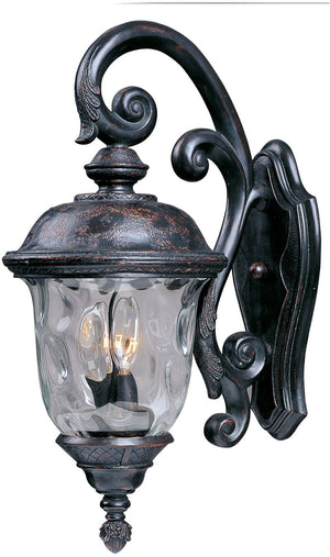 Carriage House DC 12.5' 3 Light Outdoor Wall Mount in Oriental Bronze with 7' Backplate