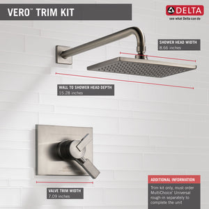 Vero Single-Handle 2.5 gpm Shower Only in Stainless with Volume & Temperature Control