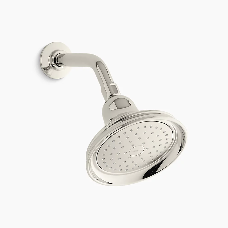 Bancroft 2.5 gpm Showerhead in Vibrant Polished Nickel - Single Spray Setting