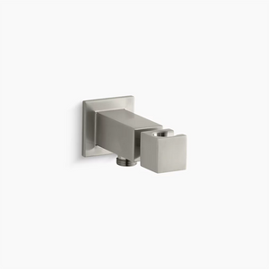 Loure Hand Shower Holder with Supply Elbow in Vibrant Brushed Nickel