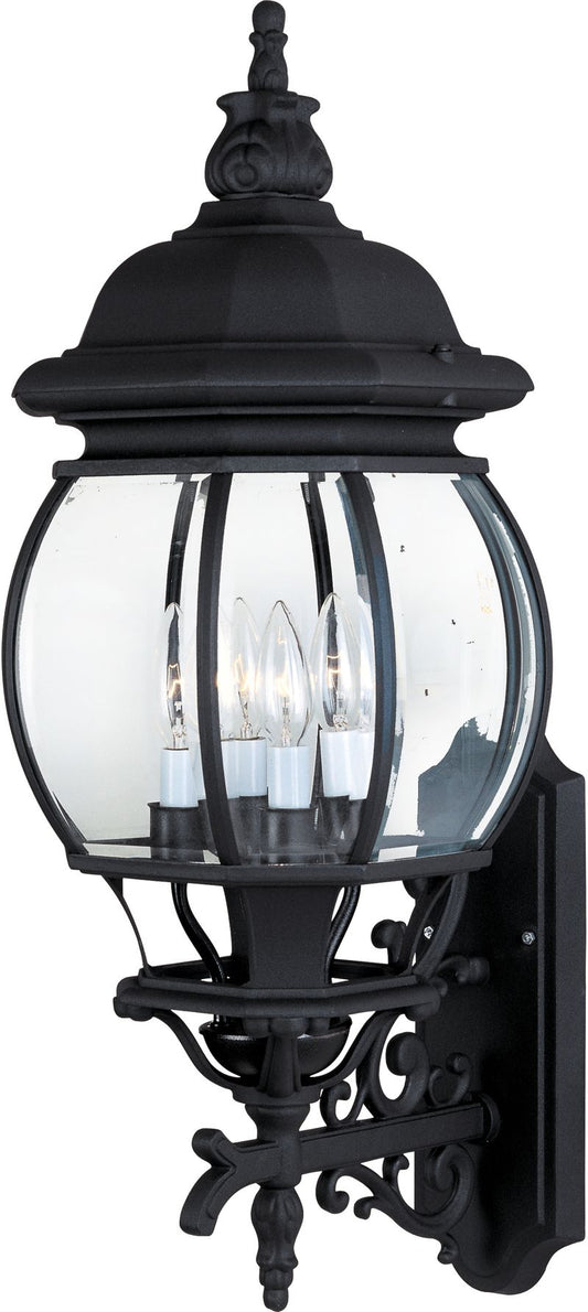 Crown Hill 11" 4 Light Outdoor Wall Mount in Black