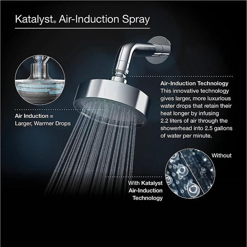 Exhale B120 2.0 gpm Showerhead in Vibrant Polished Nickel