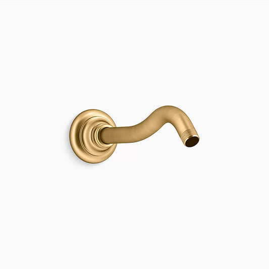 Artifacts Shower Arm and Flange in Vibrant Brushed Moderne Brass