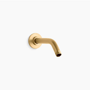 MasterShower Shower Arm and Flange in Vibrant Brushed Moderne Brass