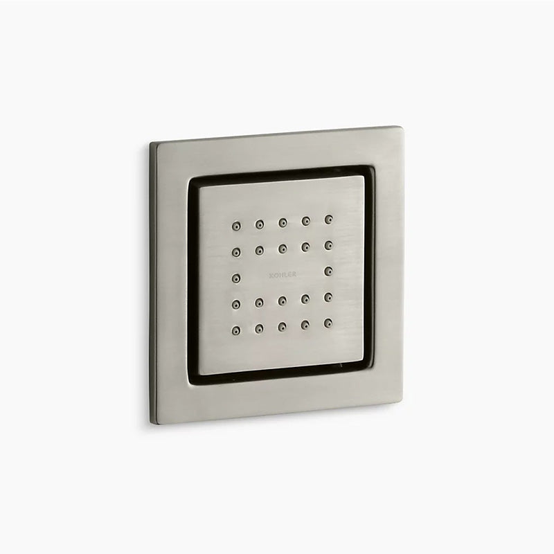 WaterTile Square 2.5 gpm Body Spray in Vibrant Brushed Nickel