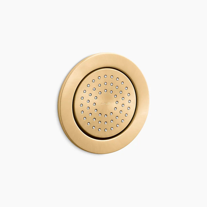 WaterTile Round 2.0 gpm Body Spray in Vibrant Brushed Moderne Brass