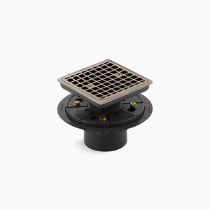 Clearflo Square Shower Drain in Vibrant Brushed Bronze