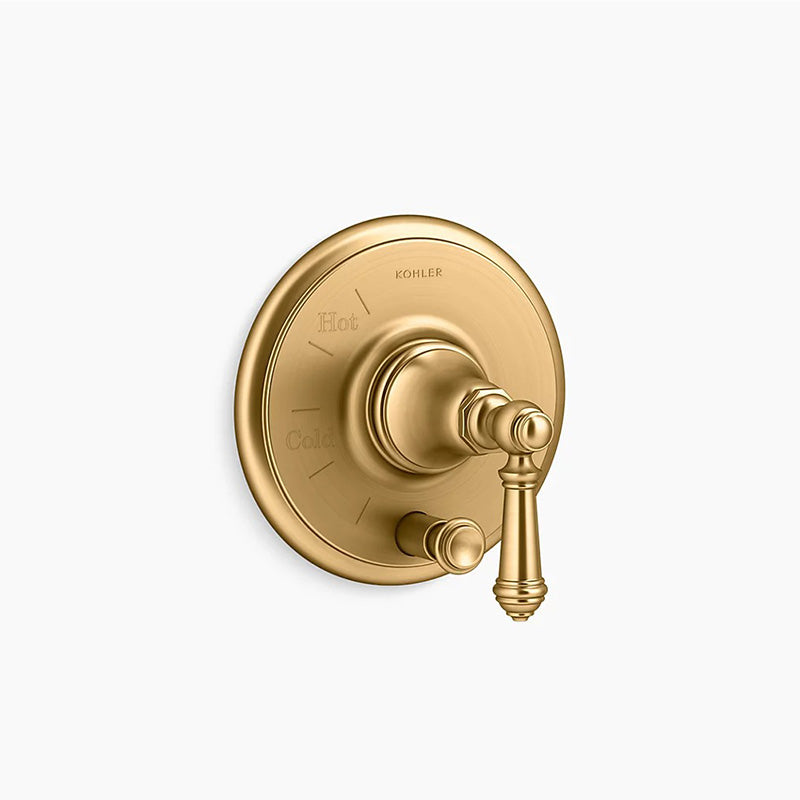 Artifacts Single Lever Handle Control Trim in Vibrant Brushed Moderne Brass
