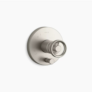 Components Single Knob Handle Control Trim in Vibrant Brushed Nickel with Diverter