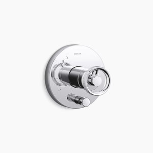 Components Single Knob Handle Control Trim in Polished Chrome with Diverter