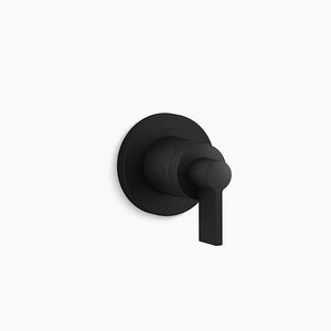 Components Single Lever Handle Transfer Valve Trim in Matte Black